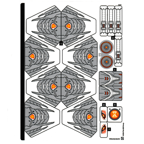 Visuel indicatif Rebrickable de Feuille d’autocollants pour le set 71514-1 (Sticker Sheet for Set 71514-1)