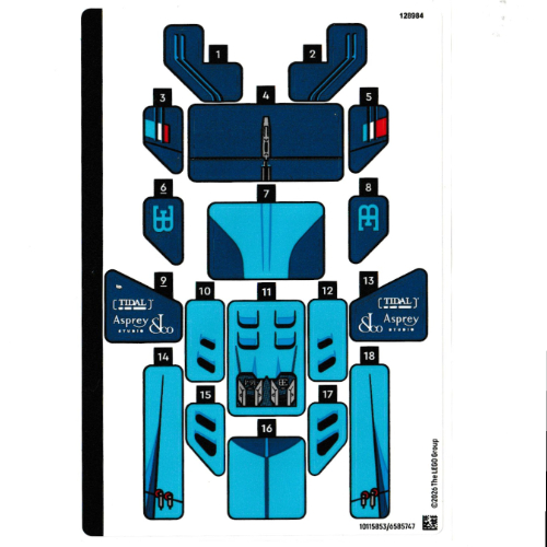 Visuel indicatif Rebrickable de Feuille d’autocollants pour le set 77253-1 (Sticker Sheet for Set 77253-1)