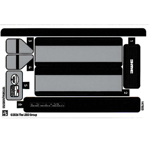 Visuel indicatif Rebrickable de Feuille d’autocollants pour le set 77256-1 (Sticker Sheet for Set 77256-1)