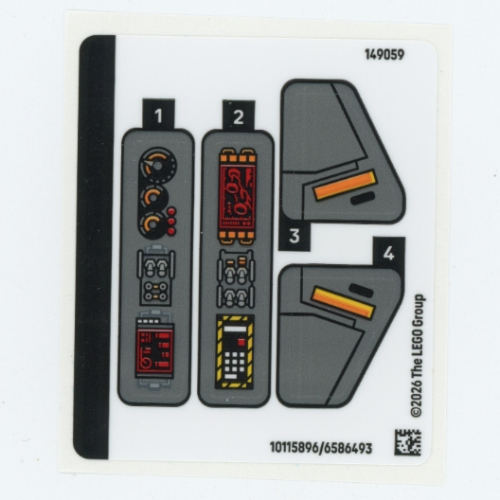 Visuel indicatif Rebrickable de Feuille d’autocollants pour le set 76331-1 (Sticker Sheet for Set 76331-1)