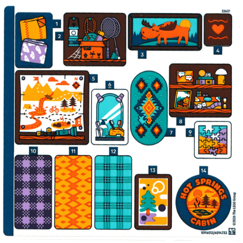 Visuel indicatif Rebrickable de Feuille d’autocollants pour le set 42705-1 (Sticker Sheet for Set 42705-1)