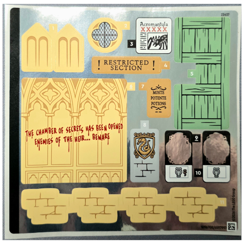 Visuel indicatif Rebrickable de Feuille d’autocollants pour le set 76473-1 (Sticker Sheet for Set 76473-1)
