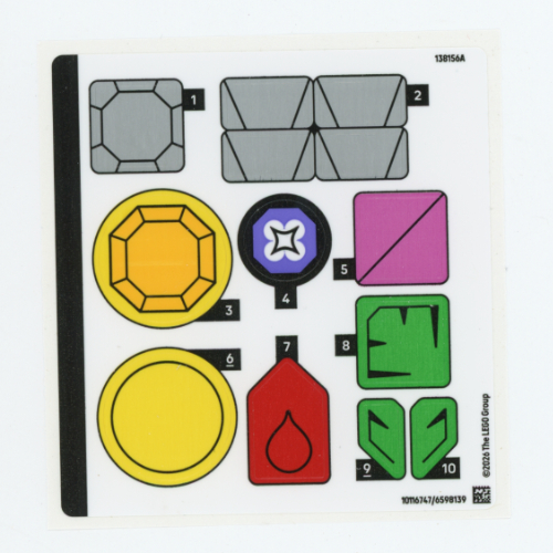 Visuel indicatif Rebrickable de Feuille d’autocollants pour le set 40892-1 (Sticker Sheet for Set 40892-1)