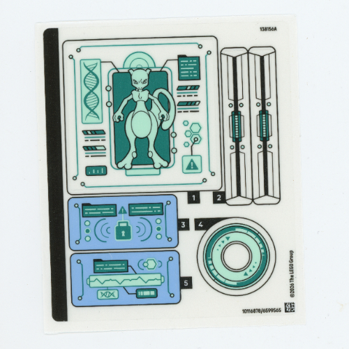 Visuel indicatif Rebrickable de Feuille d’autocollants pour le set 72163-1 (Sticker Sheet for Set 72163-1)