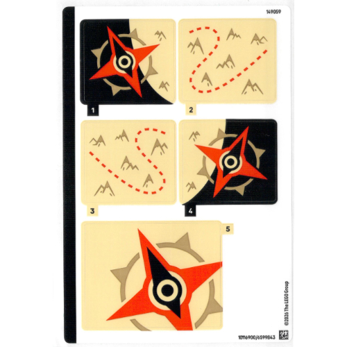 Visuel indicatif Rebrickable de Feuille d’autocollants pour le set 60512-1 (Sticker Sheet for Set 60512-1)