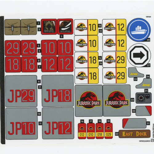 Visuel indicatif Rebrickable de Feuille d’autocollants pour le set 77984-1 (Sticker Sheet for Set 77984-1)