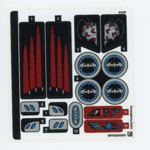 Visuel indicatif Rebrickable de Feuille d’autocollants pour le set 76333-1 (Sticker Sheet for Set 76333-1)