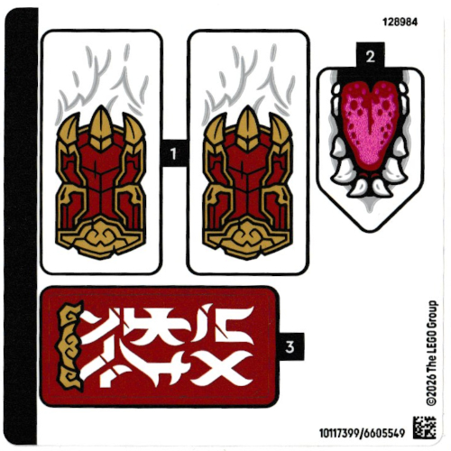 Visuel indicatif Rebrickable de Feuille d’autocollants pour le set 71863-1 (Sticker Sheet for Set 71863-1)