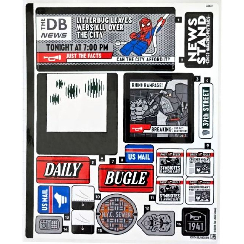 Visuel indicatif Rebrickable de Feuille d'autocollant 1 pour coffret 76342-1 (Sticker Sheet 1 for Set 76342-1)