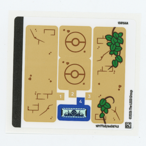 Visuel indicatif Rebrickable de Feuille d’autocollants pour le set 72161-1 (Sticker Sheet for Set 72161-1)