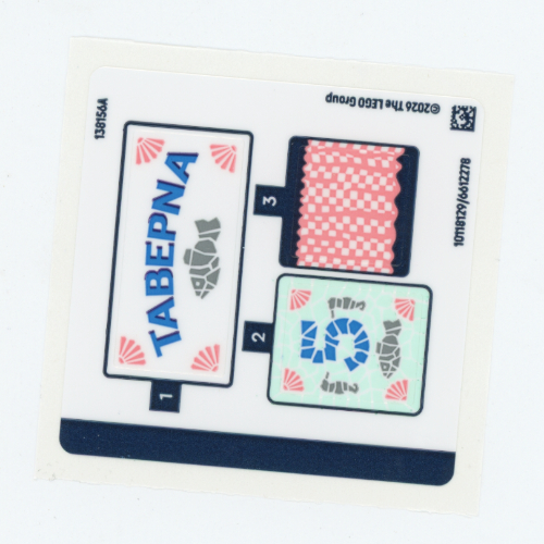 Visuel indicatif Rebrickable de Feuille d’autocollants pour le set 40908-1 (Sticker Sheet for Set 40908-1)