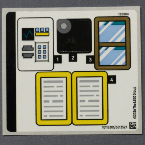 Visuel indicatif Rebrickable de Feuille d’autocollants pour le set 72154-1 (Sticker Sheet for Set 72154-1)