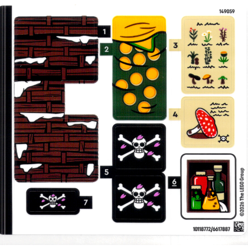 Visuel indicatif Rebrickable de Feuille d’autocollants pour le set 75641-1 (Sticker Sheet for Set 75641-1)