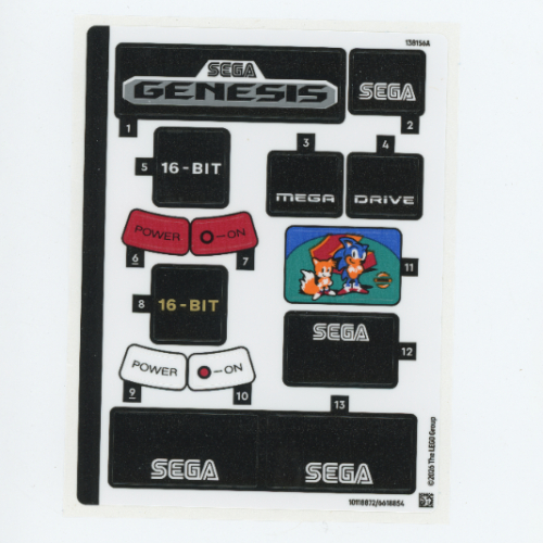 Visuel indicatif Rebrickable de Feuille d’autocollants pour le set 40926-1 (Sticker Sheet for Set 40926-1)