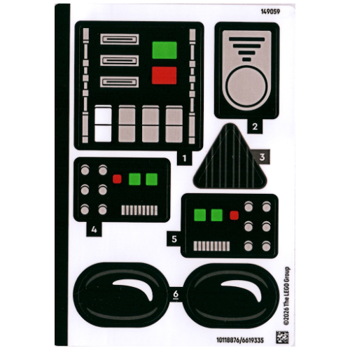 Visuel indicatif Rebrickable de Feuille d’autocollants pour le set 75461-1 (Sticker Sheet for Set 75461-1)