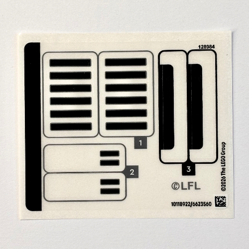 Visuel indicatif Rebrickable de Feuille d’autocollants pour le set 75458-1 (Sticker Sheet for Set 75458-1)