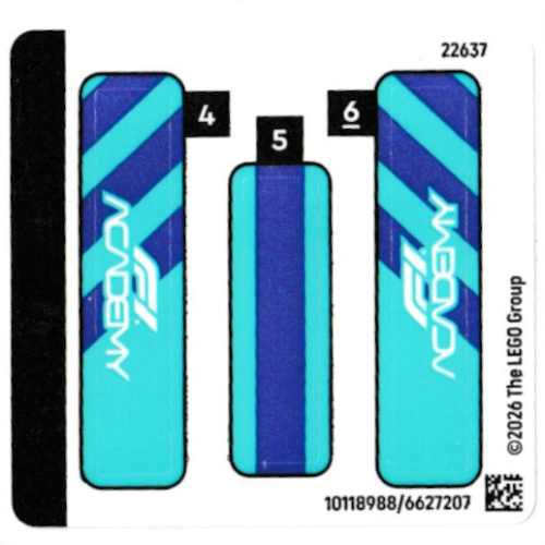 Visuel indicatif Rebrickable de Feuille d'autocollant 2 pour coffret 30734-1 (Sticker Sheet 2 for Set 30734-1)