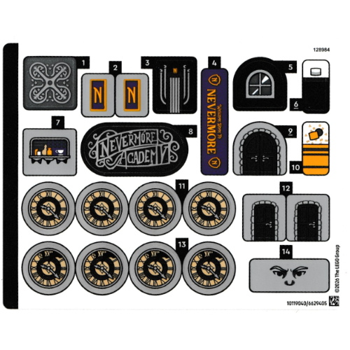 Visuel indicatif Rebrickable de Feuille d’autocollants pour le set 76788-1 (Sticker Sheet for Set 76788-1)