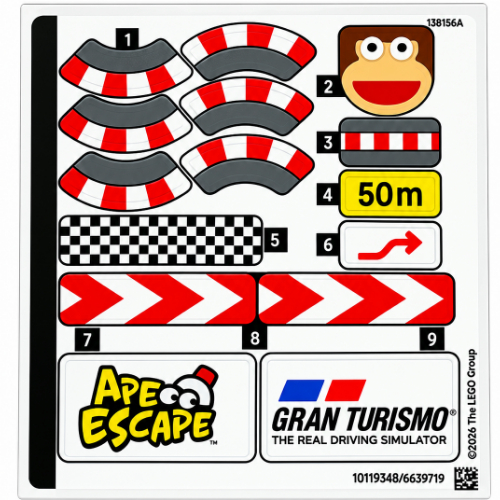 Visuel indicatif Rebrickable de Feuille d’autocollants pour le set 72306-1 (Sticker Sheet for Set 72306-1)