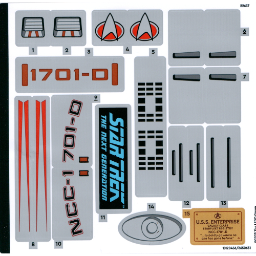 Visuel indicatif Rebrickable de Feuille d’autocollants pour le set 10356-1 (Correctly Corrected version) (Sticker Sheet for Set 10356-1 (Correctly Corrected version))