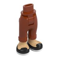 Mini-poupées aux bassin et pantalons pliés aux jambes chaudes, chaussures noires, semelles blanches imprimé (Minidoll Hips and Folded Trousers with Warm Tan Legs, Black Shoes, White Soles Print)