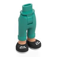 Visuel indicatif Rebrickable de Bassin mini-poupée et pantalon plié avec des jambes chaudes beige, chaussures noires, lacets blanches motif imprimé (Minidoll Hips and Folded Trousers with Warm Tan Legs, Black Shoes, White Laces Print)