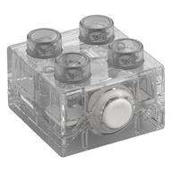 Visuel indicatif Rebrickable de Duplo brique légère 2 x 2 avec bouton blanc, lumière jaune (Duplo Light Brick 2 x 2 with White Button, Yellow Light)
