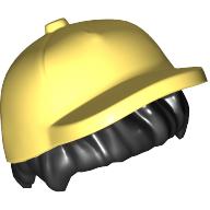 Visuel indicatif Rebrickable de Cheveux et chapeau, Casquette, Motif de cheveux noirs (Hair and Hat, Cap, Black Hair Pattern)