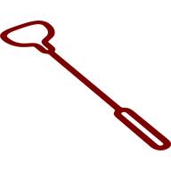 Visuel indicatif Rebrickable de Laisse / corde, avec boucles aux deux extrémités (Leash / Rope, with Loops at Both Ends)