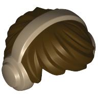Cheveux courts ébouriffés avec un casque brun foncé motif imprimé (Hair Short Tousled with Headphones Dark Tan Print)