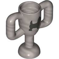 Visuel indicatif Rebrickable de Équipement trophée coupe petit avec motif imprimé chien terrier noir (Equipment Trophy Cup Small with Black Terrier Dog Print)