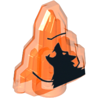 Visuel indicatif Rebrickable de Roche 1 x 2 cristal étagé avec motif imprimé loup noir [aka moonstone] (Rock 1 x 2 Crystal Stepped with Black Wolf Print [aka Moonstone])