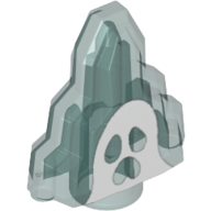 Visuel indicatif Rebrickable de Roche 1 x 2 cristal étagé avec blanc fantôme moonstone motif imprimé (Rock 1 x 2 Crystal Stepped with White Ghost Moonstone Print)