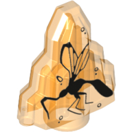 Visuel indicatif Rebrickable de Pierre 1 x 2 cristal étagé avec motif imprimé moustique (Rock 1 x 2 Crystal Stepped with Mosquito Print)
