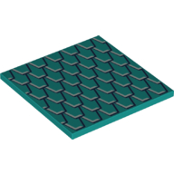 Visuel indicatif Rebrickable de Tuile 6 x 6 avec motif imprimé Tuiles (Tile 6 x 6 with Roof Tiles Print)