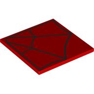 Visuel indicatif Rebrickable de Tuile 6 x 6 avec toiles d'araignée noir motif imprimé (Tile 6 x 6 with Black Spider Webs Print)