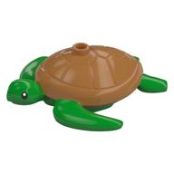 Visuel indicatif Rebrickable de Animal, Tortue avec tenon, Coquille marron moyen imprimé (Animal, Turtle with Stud, Medium Brown Shell Print)