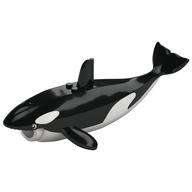 Visuel indicatif Rebrickable de Animal, orque / orque avec fond blanc imprimé (Animal, Killer Whale / Orca with White Bottom Print)