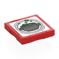 Visuel indicatif Rebrickable de Tuile spécial 2 x 2 avec étiquette intelligente avec motif imprimé chaudron (Tile Special 2 x 2 with SMART Tag with Cauldron Print)