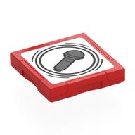 Visuel indicatif Rebrickable de Tuile spéciale 2 x 2 avec étiquette intelligente avec motif imprimé par microphone (Tile Special 2 x 2 with SMART Tag with Microphone Print)