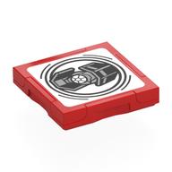 Visuel indicatif Rebrickable de Tuile spéciale 2 x 2 avec étiquette intelligente avec motif imprimé combattant cravate de Dark Vador (Tile Special 2 x 2 with SMART Tag with Darth Vader's TIE Fighter Print)
