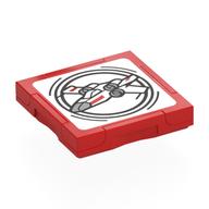 Visuel indicatif Rebrickable de Tuile spéciale 2 x 2 avec étiquette intelligente avec motif imprimé X-wing (Tile Special 2 x 2 with SMART Tag with X-Wing Print)