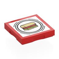 Visuel indicatif Rebrickable de Tuile spécial 2 x 2 avec étiquette intelligente avec motif imprimé sandwich (Tile Special 2 x 2 with SMART Tag with Sandwich Print)