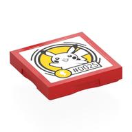 Visuel indicatif Rebrickable de Tuile spéciale 2 x 2 avec étiquette intelligente avec motif imprimé pikachu '#0025' (Tile Special 2 x 2 with SMART Tag with '#0025' Pikachu Print)