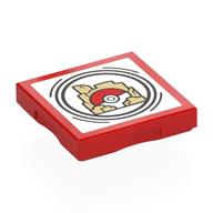 Visuel indicatif Rebrickable de Tuile spéciale 2 x 2 avec étiquette intelligente avec des roches et motif imprimé pokeball (Tile Special 2 x 2 with SMART Tag with Rocks and Pokeball Print)