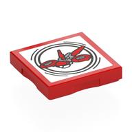 Visuel indicatif Rebrickable de Tuile spéciale 2 x 2 avec étiquette intelligente avec motif imprimé avion drone (Tile Special 2 x 2 with SMART Tag with Drone Plane Print)