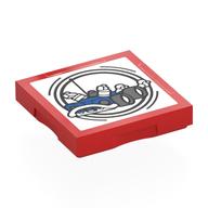 Visuel indicatif Rebrickable de Tuile spéciale 2 x 2 avec étiquette intelligente avec motif imprimé voiture go kart (Tile Special 2 x 2 with SMART Tag with Go Kart Car Print)