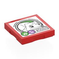 Visuel indicatif Rebrickable de Tuile Étiquette spéciale 2 x 2 avec motif imprimé Bulbasaur '#0001' (Tile Special 2 x 2 with SMART Tag with '#0001' Bulbasaur Print)