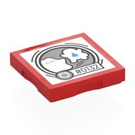 Visuel indicatif Rebrickable de Tuile spécial 2 x 2 avec étiquette intelligente avec '#0132' idem motif imprimé (Tile Special 2 x 2 with SMART Tag with '#0132' Ditto Print)