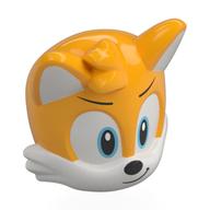 Tête de minifigurine spéciale, miles 'Tails' prower, bouche ouverte sourire motif imprimé (Minifig Head Special, Miles 'Tails' Prower, Open Mouth Smile Print)